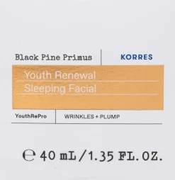 KORRES Black Pine Primus Youth Renewal Sleeping Facial yön yli hoitonaamio 40 ml