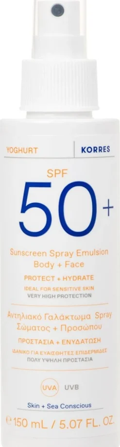 KORRES Yoghurt SPF50 emulsiovoide vartalolle ja kasvoille 150 ml