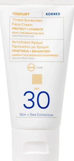 KORRES Yoghurt SPF30 sävyttävä aurinkosuojavoide kasvoille 50 ml