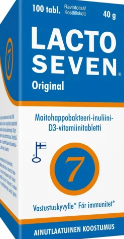 Lacto Seven 100 kpl maitohappobakteeri-inuliinivalmiste 40 gr