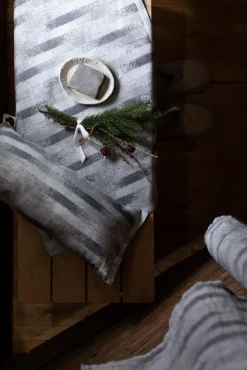Lapuan Kankurit Hohto saunatyyny valko-harmaa pellava-puuvilla