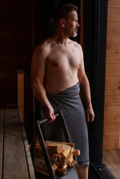 Lapuan Kankurit jättipyyhe Terva 85x180 cm musta-pellava