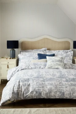 Laura Ashley Braysmith Toile satiinipussilakanasetti 150x210+50x60cm sininen