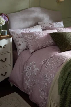 Laura Ashley Rowsham Garden satiinipussilakanasetti 230x220+2x50x60cm pinkki