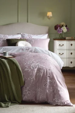 Laura Ashley Rowsham Garden satiinipussilakanasetti 230x220+2x50x60cm pinkki