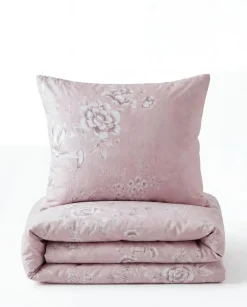Laura Ashley Rowsham Garden satiinipussilakanasetti 150x210+50x60cm pinkki