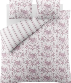 Laura Ashley Tuileries pussilakanasetti 150x210+50x60cm dark plum