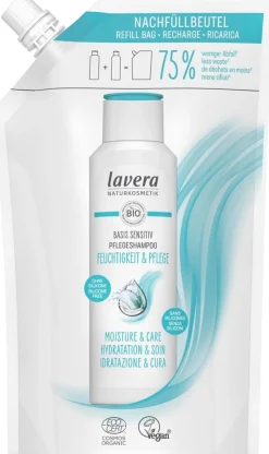 lavera Bs Moisture & Care shampoo täyttöpussi 500 ml
