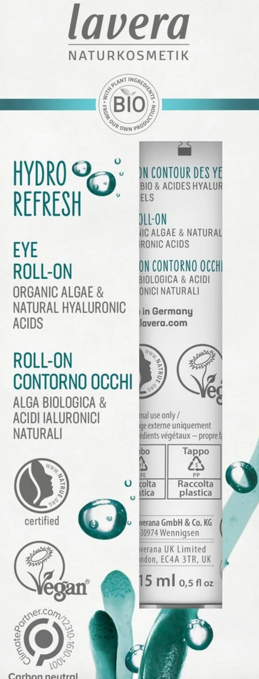 lavera Hydro Refresh Eye Roll-on 15ml