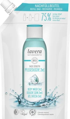 lavera Refill Basis Sensitiv Body Wash 2In1 500 ml