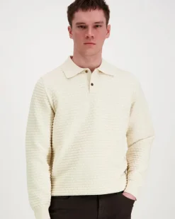 Les Deux Billy Weave Knitted LS Polo neule