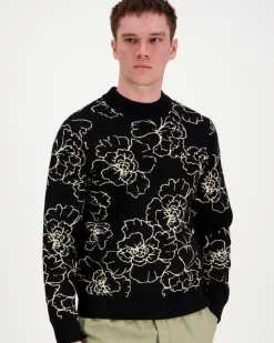 Les Deux Gaston Poppy Jacquard Knit neule