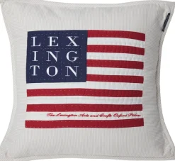 Lexington Art&Crafts tyynynpäällinen 50x50cm beige/valkoinen