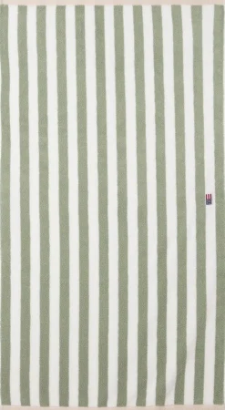 Lexington Block kylpypyyhe 100x150cm raita vihreä-valkoinen raidallinen