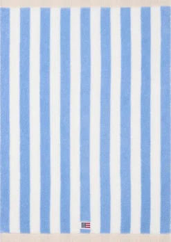 Lexington Block kylpypyyhe 100x150cm sini-valkoinen raidallinen