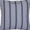 Lexington Classic raidallinen tyynynpäällinen 50x50cm valkoinen/tummansininen