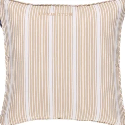 Lexington Classic raidallinen tyynynpäällinen 50x50cm beige/valkoinen