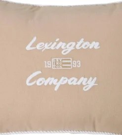 Lexington Logo koristetyyny 40x30 cm beige/valkoinen
