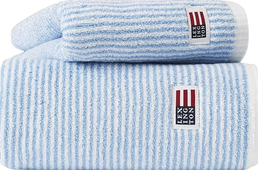 Lexington Original käsipyyhe 50x70cm white blue stripe