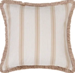 Lexington Striped tyynynpäällinen 50x50 cm beige/valkoinen