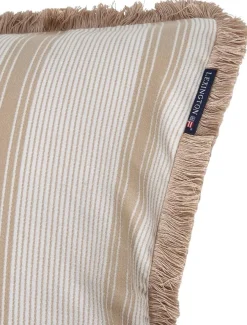Lexington Striped tyynynpäällinen 50x50 cm beige/valkoinen