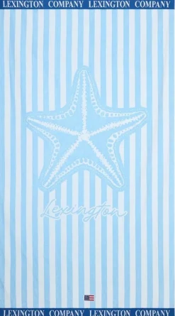 Lexington Summer Velour rantapyyhe 100x180 cm sininen