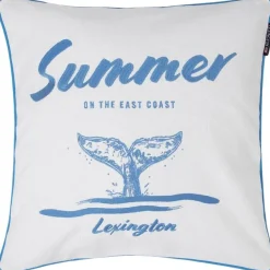 Lexington Whale tyynynpäällinen 50x50 cm valkoinen/sininen