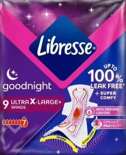 Libresse Ultra yöside Ultra+ X-Large Night Wings 9 kpl