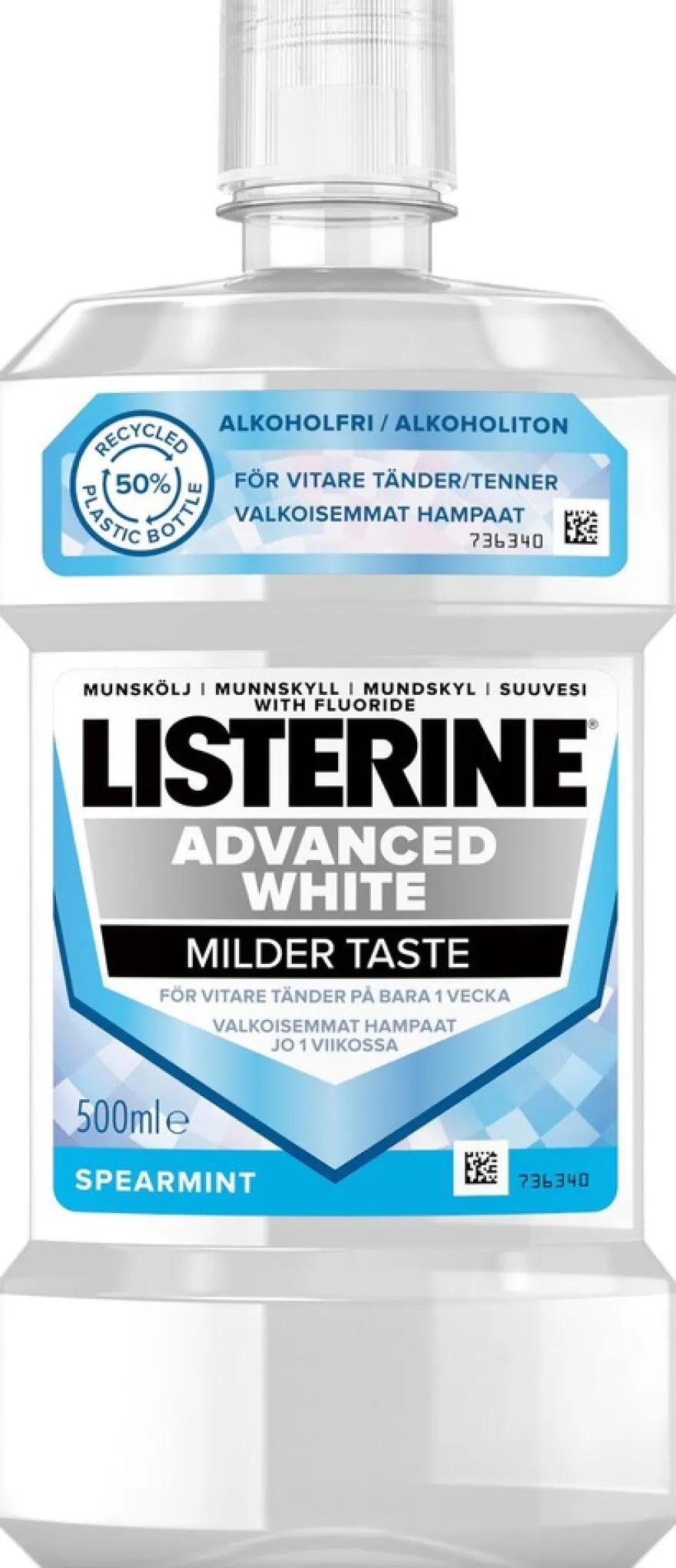 Listerine Advanced White Milder Taste suuvesi 500ml