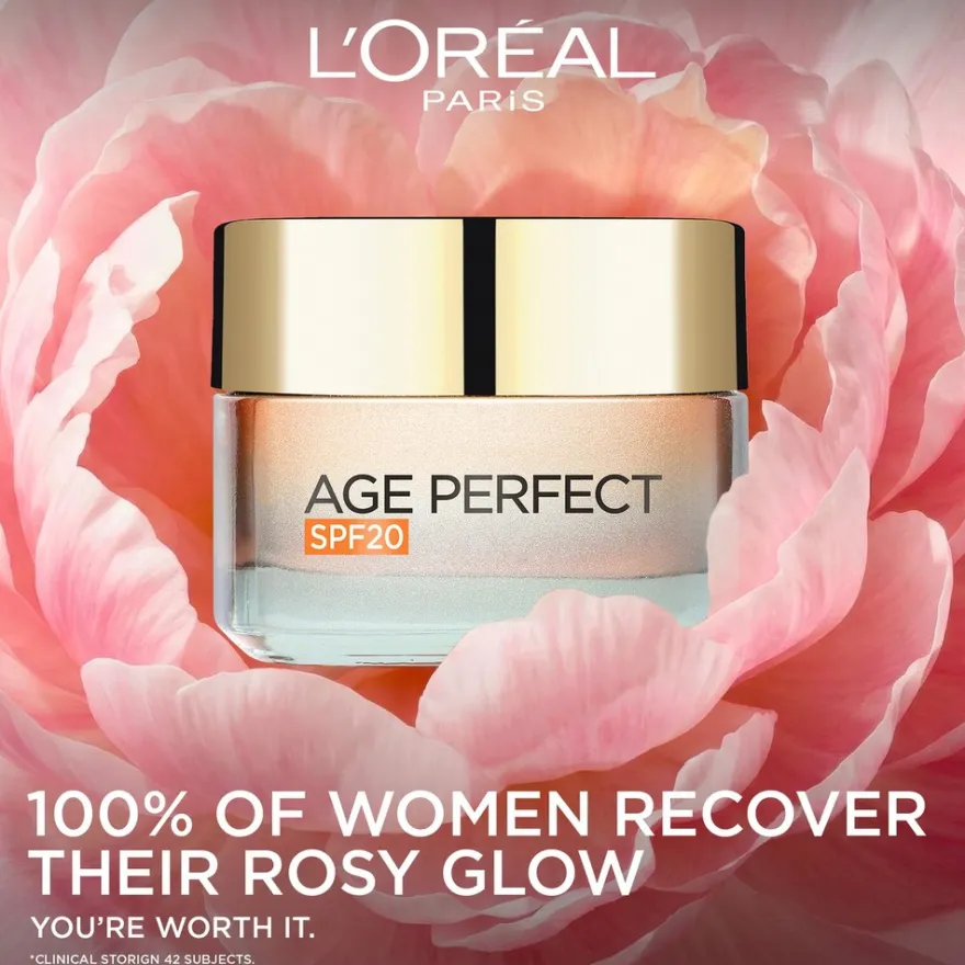 L'Oréal Paris Age Perfect Rosy Glow päivävoide SPF20 normaalille iholle 50 ml
