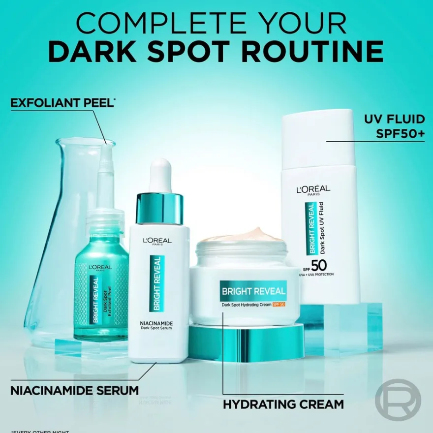 L'Oréal Paris Bright Reveal Niacinamide Dark Spot Hydrating Cream SK 50 päivävoide 50ml