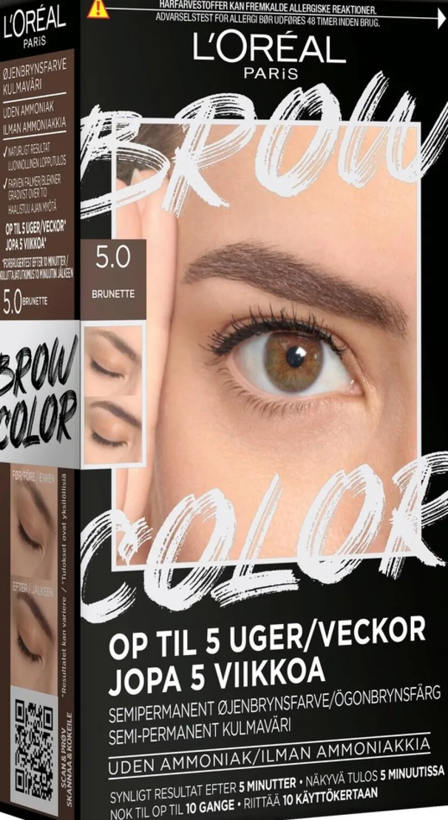 L'Oréal Paris Brow Color Kit 3.0 Dark Brunette kulmaväri 30ml
