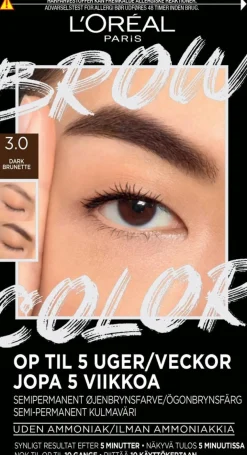 L'Oréal Paris Brow Color Kit 3.0 Dark Brunette kulmaväri 30ml
