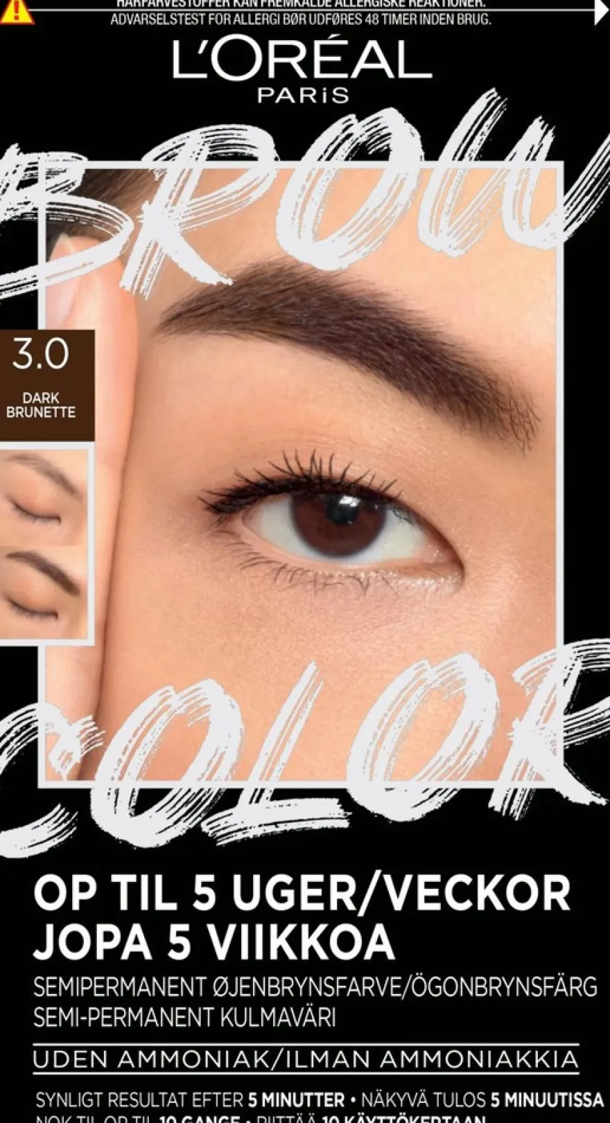 L'Oréal Paris Brow Color Kit 3.0 Dark Brunette kulmaväri 30ml