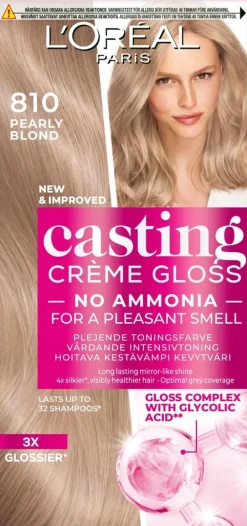 L'Oréal Paris Casting Crème Gloss 810 Pearly Blonde semi-permanent hiusväri normaaleille hiuksille 1 pce