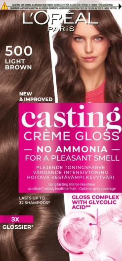 L'Oréal Paris Casting Crème Gloss 500 Light Brown Vaaleanruskea kevytväri 1kpl