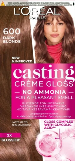L'Oréal Paris Casting Crème Gloss 600 Dark Blonde Tummanvaalea kevytväri 1kpl