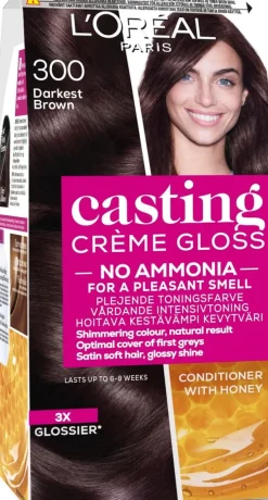 L'Oréal Paris Casting Crème Gloss 300 Darkest Brown Tummanruskea kevytväri 1kpl