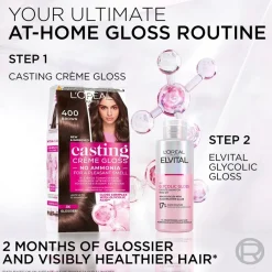L'Oréal Paris Casting Crème Gloss 515 Iced Chocolate Vaaleanruskea Tuhka Mahonki kevytväri 1kpl