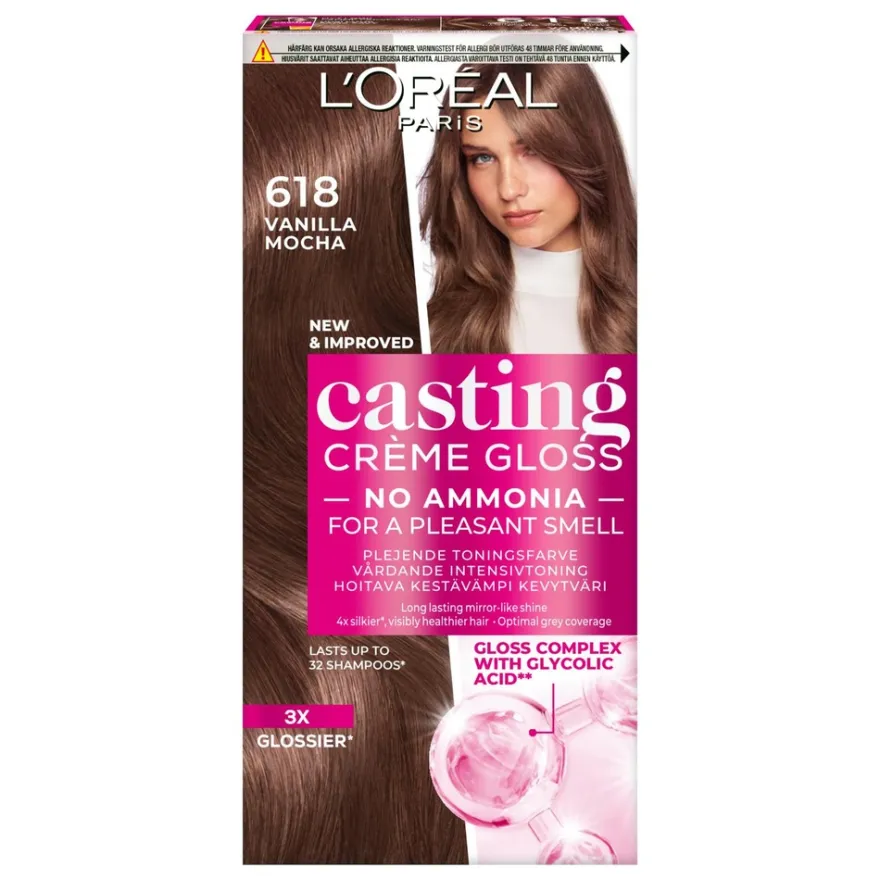 L'Oréal Paris Casting Créme Gloss 618 Vanilla Mocha kevytväri 1kpl