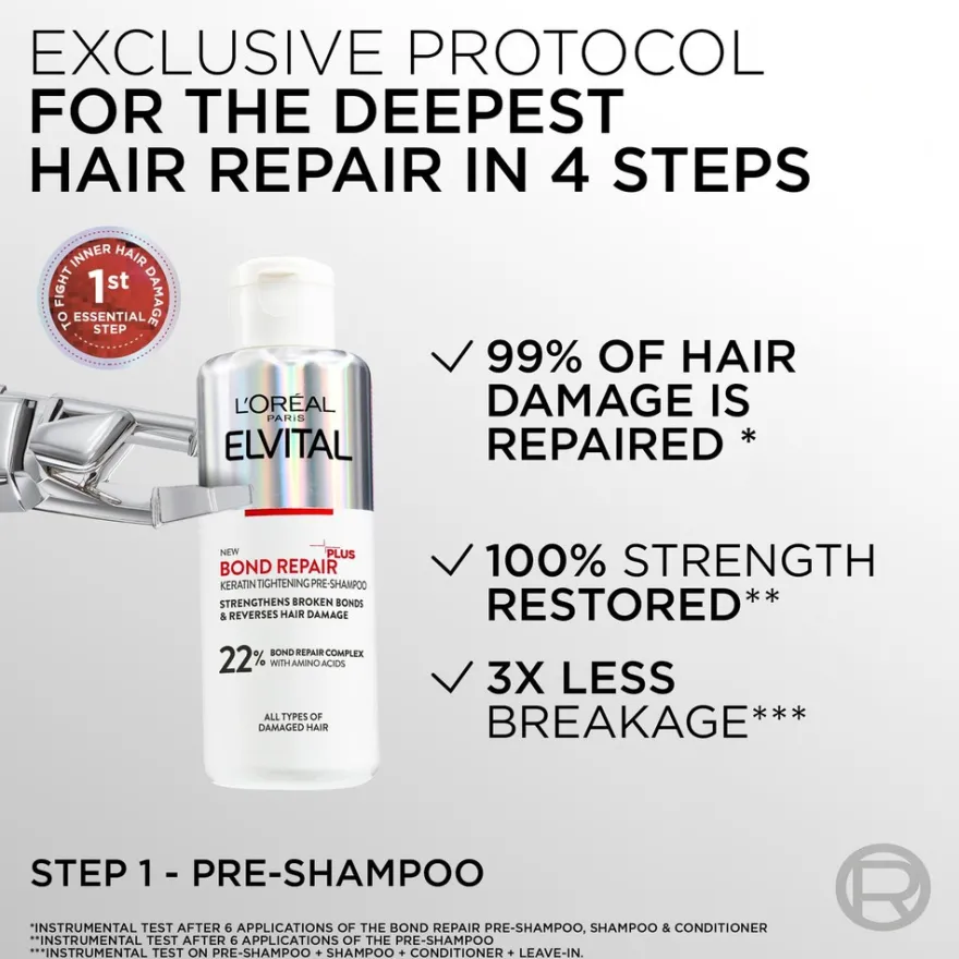 L'Oréal Paris Elvital Bond Repair Pre-Shampoo vaurioituneille hiuksille 200ml