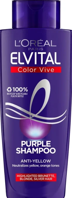 L'Oréal Paris Elvital Color Vive Purple violetinvärinen hopeashampoo 200ml