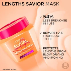 L'Oréal Paris Elvital Dream Length Savior Mask hiusnaamio pitkille, vaurioituneille hiuksille 300ml