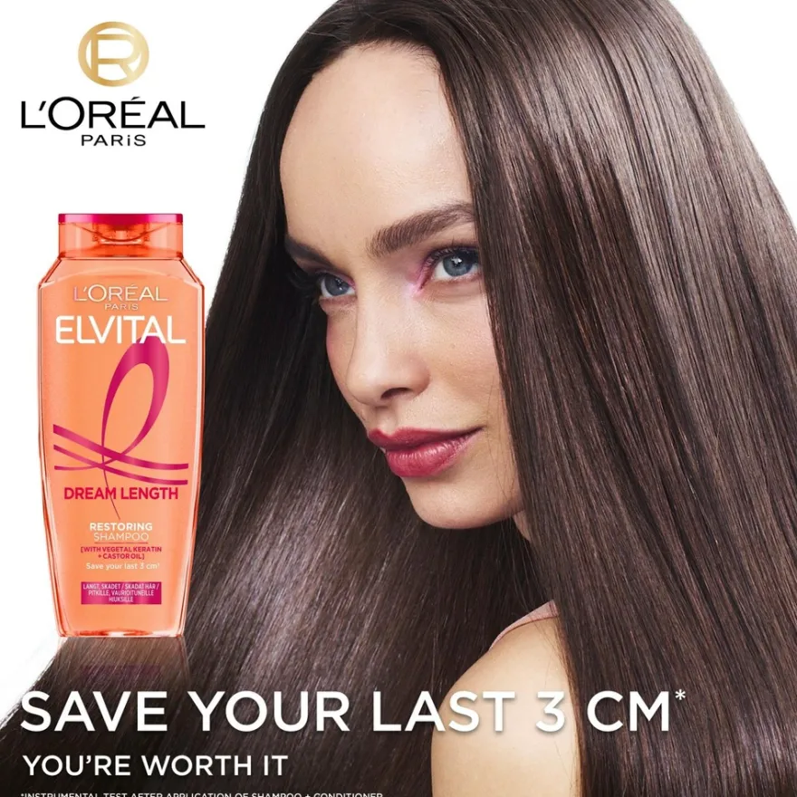 L'Oréal Paris Elvital Dream Length Restoring shampoo pitkille, vaurioituneille hiuksille 250ml