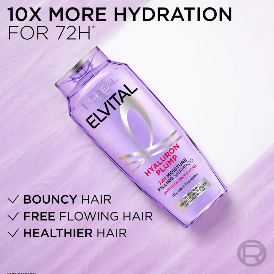 L'Oréal Paris Elvital Hyaluron Plump shampoo kosteutta kaipaaville hiuksille 250ml