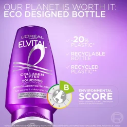 L'Oréal Paris Elvital 200ml Collagen Lifter hoitoaine ohuille ja latteille hiuksille