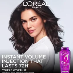 L'Oréal Paris Elvital 250ml Collagen Lifter Shampoo ohuille ja latteille hiuksille