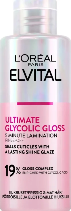L'Oréal Paris Elvital 200ml Glycolic Gloss huuhdeltava käsittely kiillottomille hiuksille 200ml