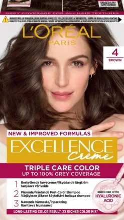L'Oréal Paris Excellence Creme 4 Brown Tummanruskea kestoväri 1kpl