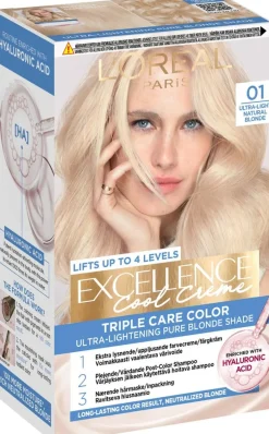 L'Oréal Paris Excellence Creme 01 Blonde Supreme Erittäin Kirkas Vaalea kestoväri 1kpl